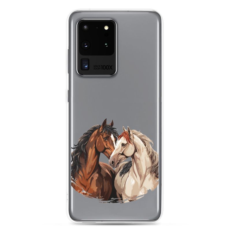 Clear Case for Samsung, Horses nose-to-nose, jbgjpy