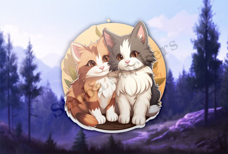 Cats cuddling