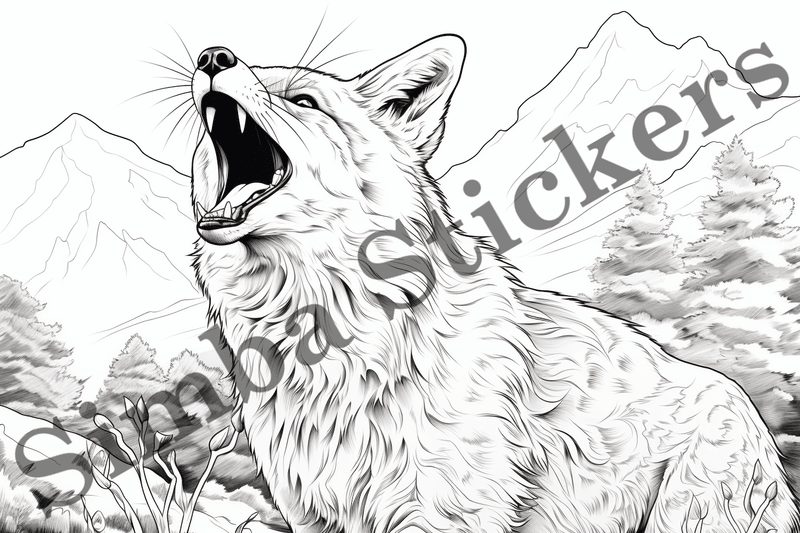 Colouring pages, Bundle of foxes, 25 images