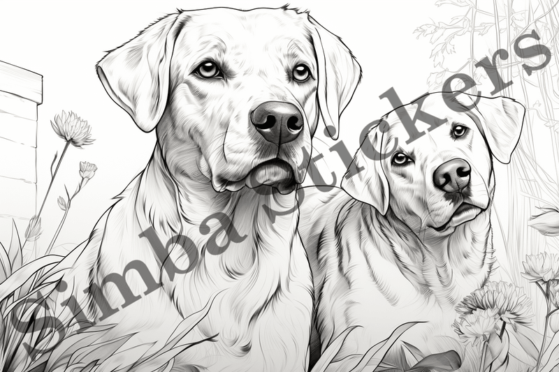 Colouring pages, Bundle of dogs, 25 images