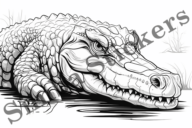 Colouring pages, Bundle of crocodiles, 25 images