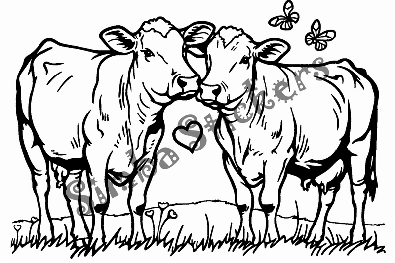 Colouring pages, bundle of cattle, 50 images