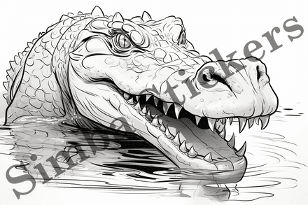 Colouring pages, Bundle of crocodiles, 10 images