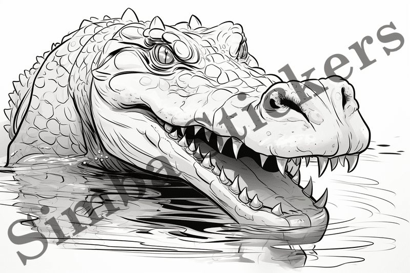 Colouring pages, Bundle of crocodiles, 10 images