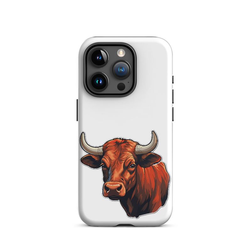 Tough Case for iPhone, Bull face, partial side view, bpor80