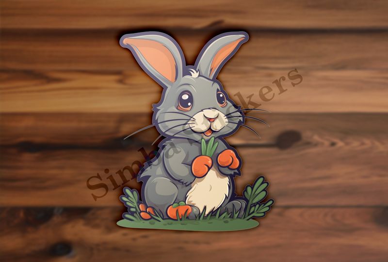 Bunny eating a carrot