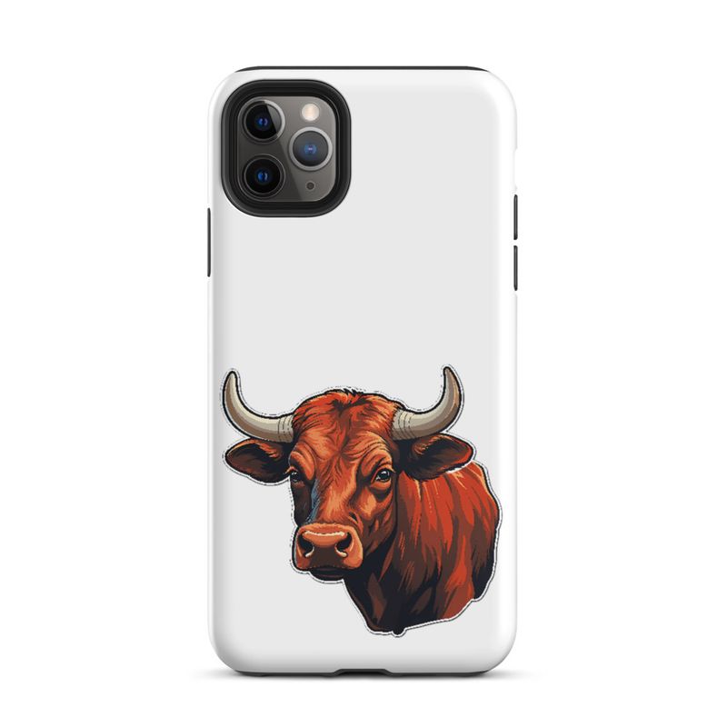 Tough Case for iPhone, Bull face, partial side view, bpor80