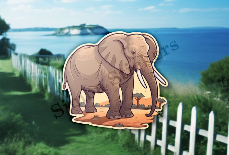 African elephant in the Savanna