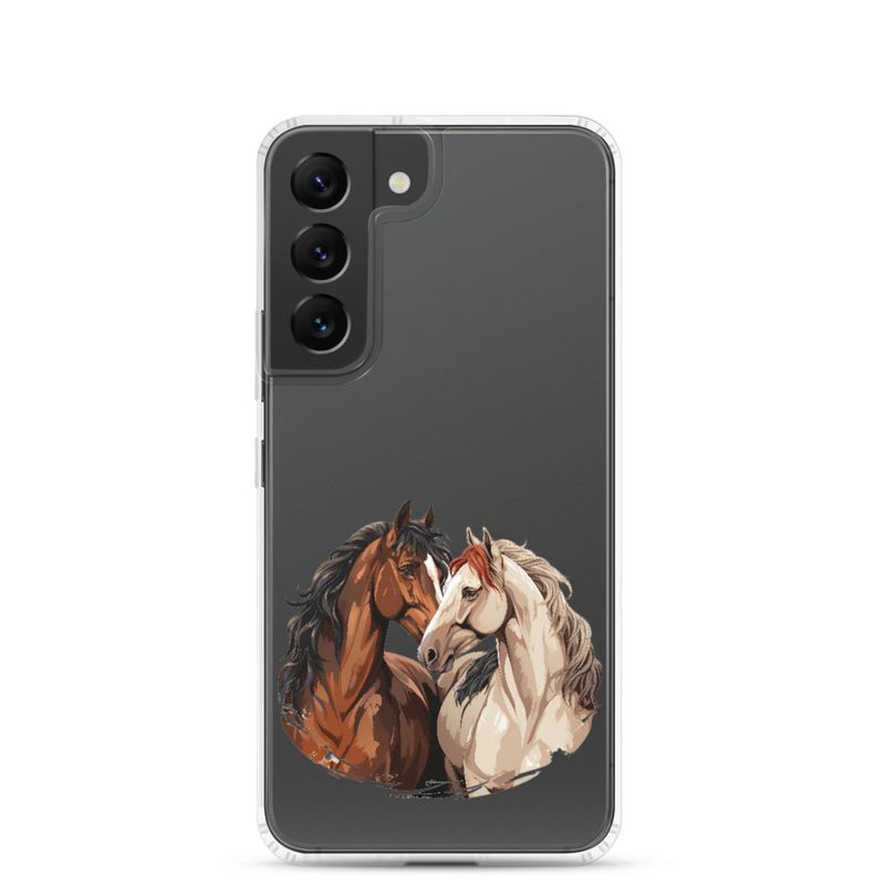 Clear Case for Samsung, Horses nose-to-nose, jbgjpy