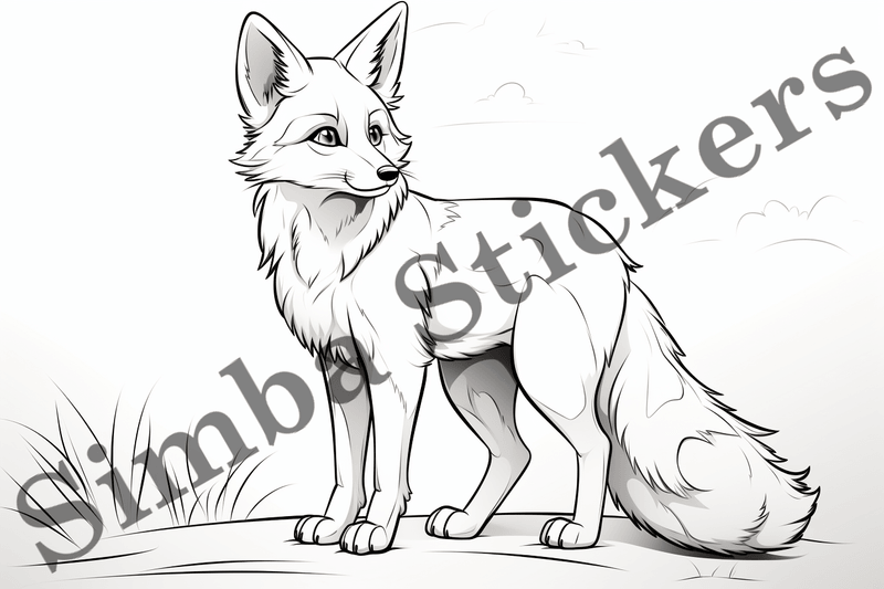 Colouring pages, Bundle of foxes, 25 images