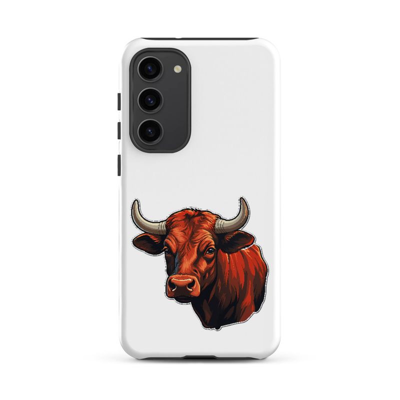 Tough Case for Samsung, Bull face, partial side view, bpor80