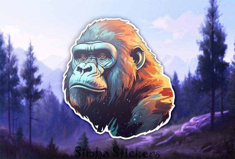 Gorilla with serious gaze, 0jttyg