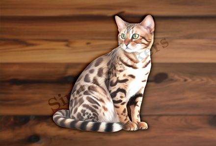 Bengal cat, watercolour
