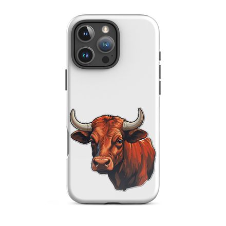 Tough Case for iPhone, Bull face, partial side view, bpor80