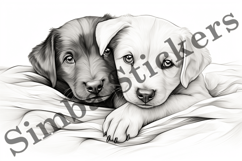 Colouring pages, Bundle of dogs, 25 images