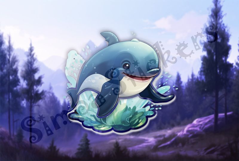 Happy whale loooking cute