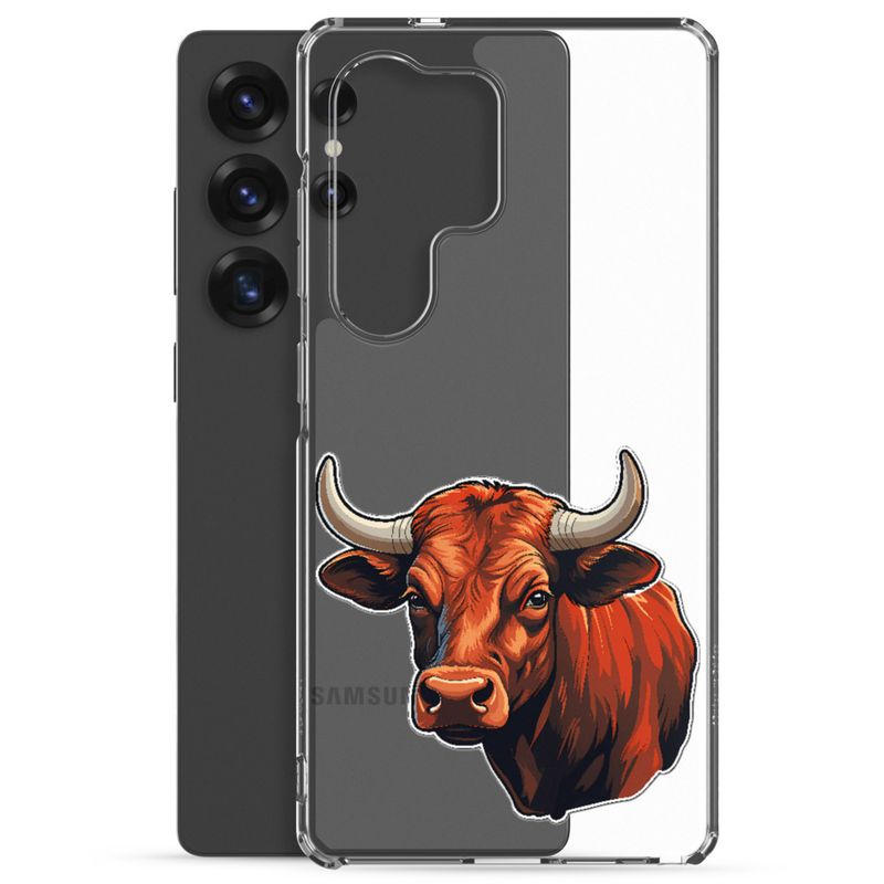 Clear Case for Samsung, Bull face, partial side view, bpor80