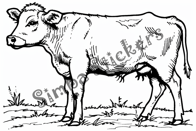 Colouring pages, bundle of cattle, 50 images