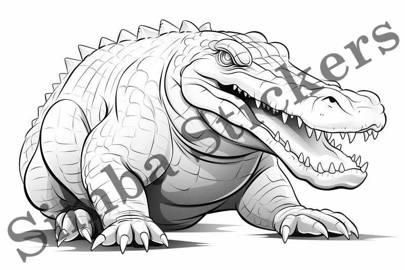 Colouring pages, Bundle of crocodiles, 10 images