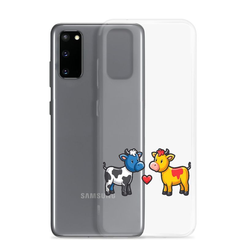 Clear Case for Samsung, Cattle, bull and cow in love, both colourful, zbyzzs