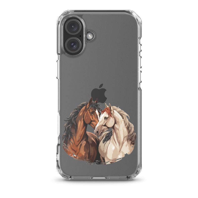 Clear Case for iPhone, Horses nose-to-nose, jbgjpy