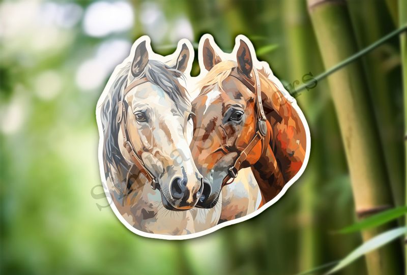 Horses nose-to-nose