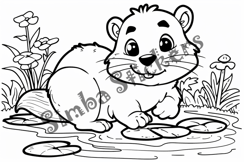 Colouring pages, bundle of groundhogs, 25 images