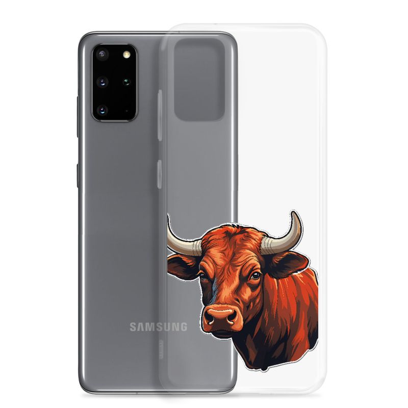 Clear Case for Samsung, Bull face, partial side view, bpor80