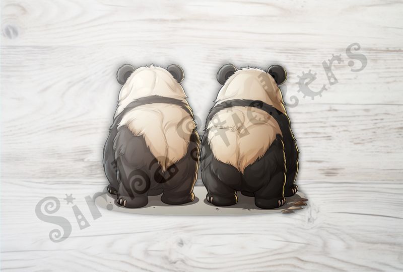 Two Pandas from behind, przjxd