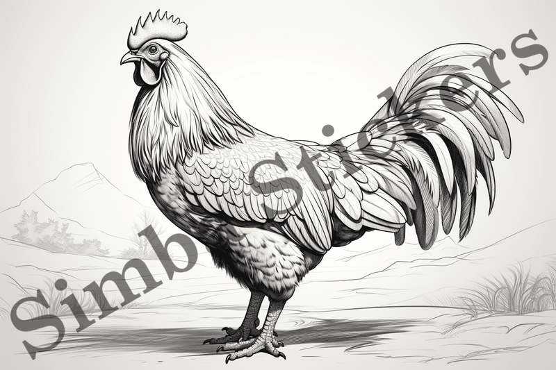 Colouring pages, Bundle of chicken, 10 images