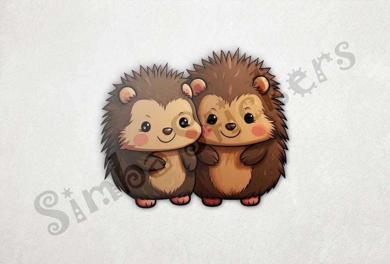 Rose-cheeked porcupines in love