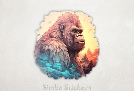 Gorilla in contemplation, z3xwvu