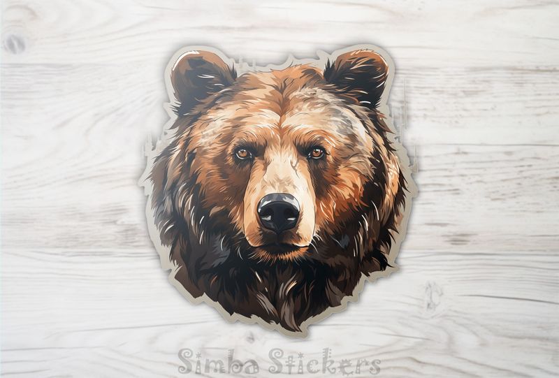 Bear with soulful gaze, watercolour, cxsnhb