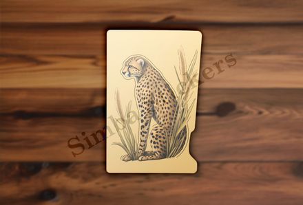 Cheetah in tall dry grass