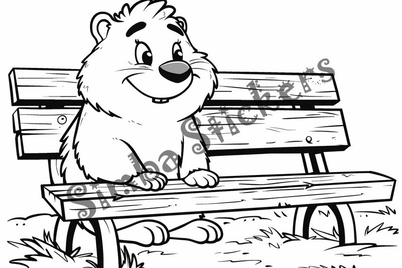 Colouring pages, bundle of groundhogs, 50 images
