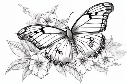 Colouring pages, bundle of single butterflies, 10 images