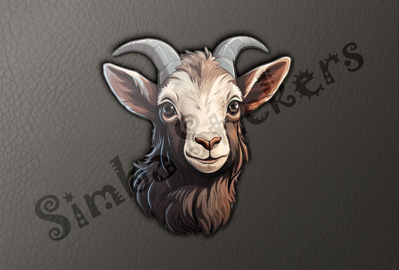 Brown kid goat face