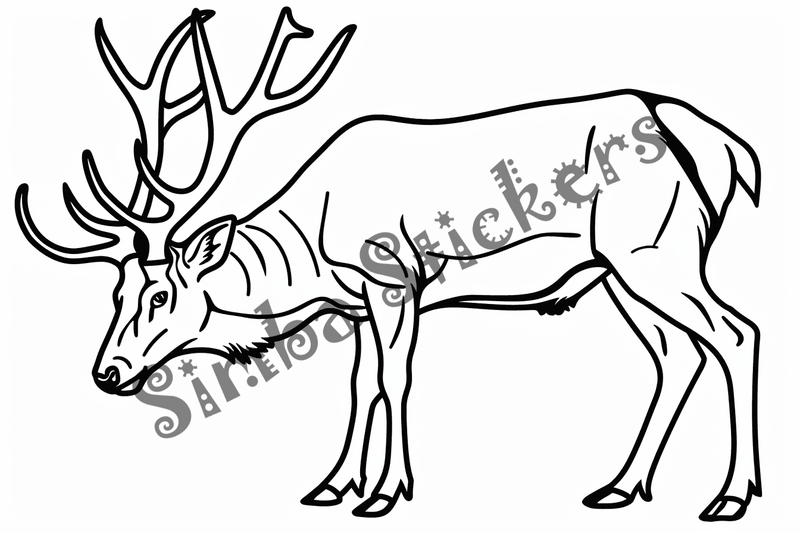 Colouring pages, bundle of elks, 25 images