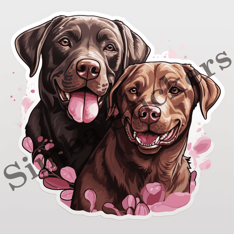 Labrador Retriever dogs in love, image set, 10 images