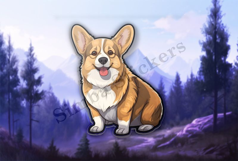 Corgie dog excited