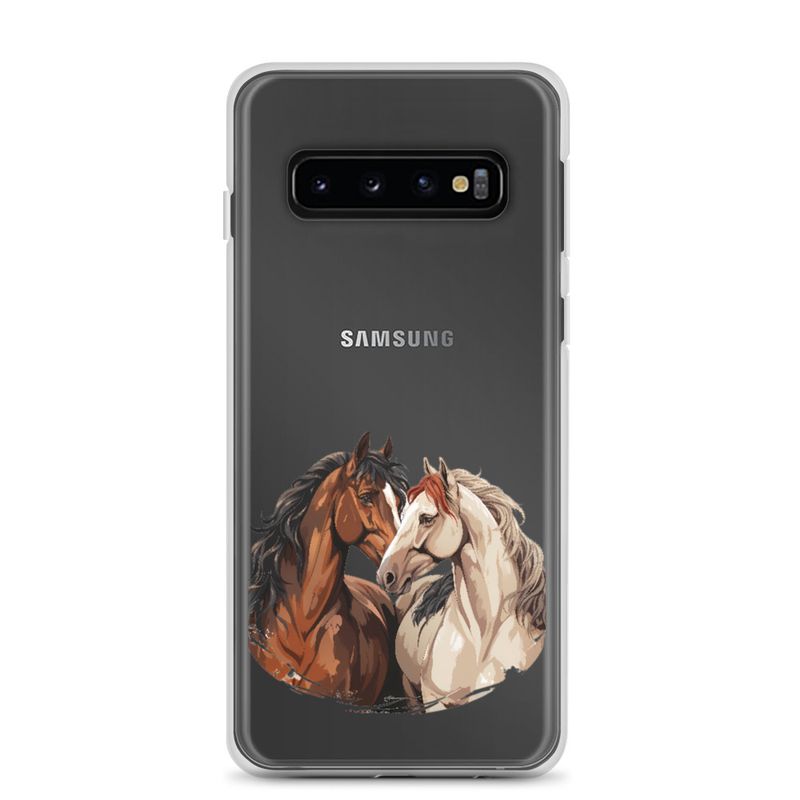 Clear Case for Samsung, Horses nose-to-nose, jbgjpy