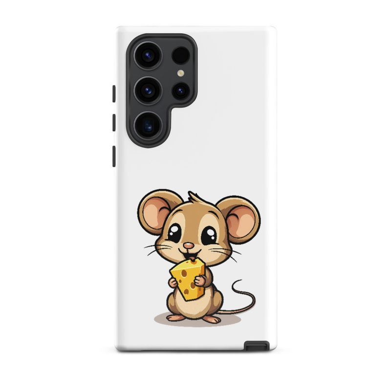 Tough Case for Samsung, Small Mouse happily licking large chunk of cheese, pqapy6