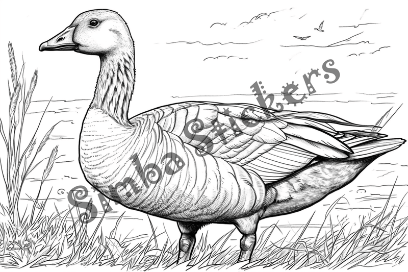 Colouring pages, bundle of geese, 25 images