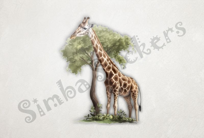 Giraffe towering above tree in the Savanna