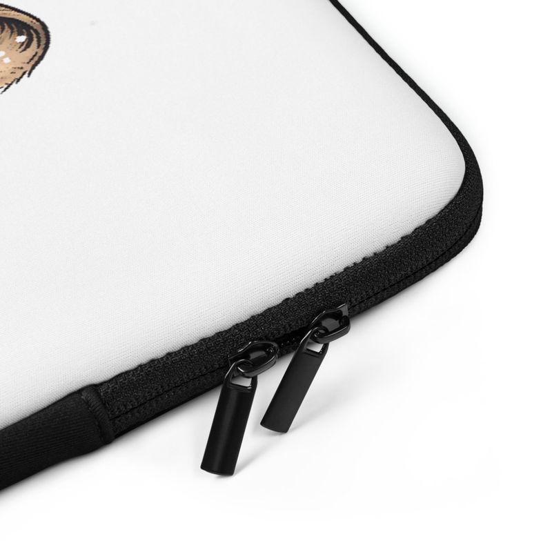 Laptop Sleeve, Mouse wearing red winter hat and scarf in the snow, xg8dl3