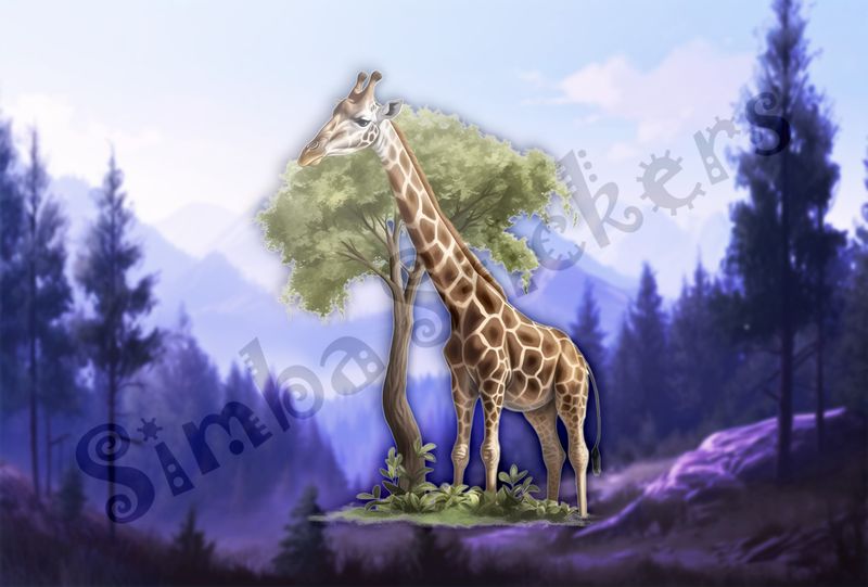 Giraffe towering above tree in the Savanna