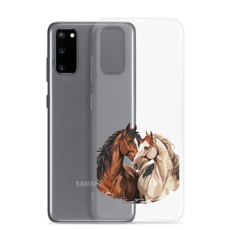 Clear Case for Samsung, Horses nose-to-nose, jbgjpy