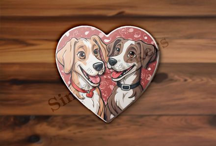 Dogs cuddling