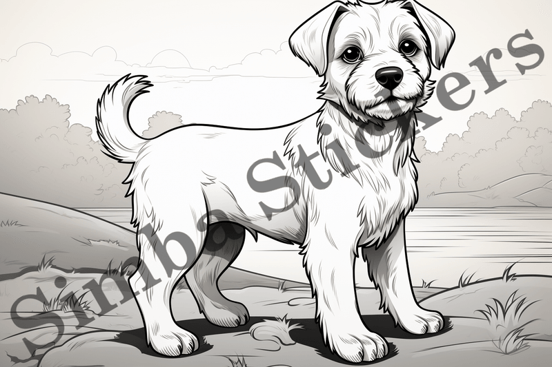 Colouring pages, Bundle of dogs, 25 images