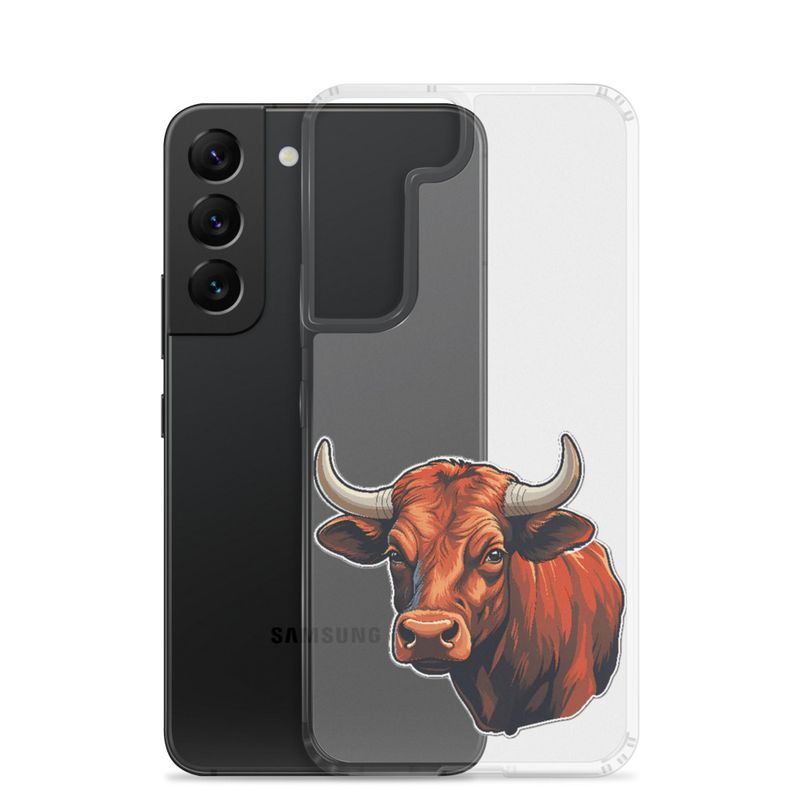 Clear Case for Samsung, Bull face, partial side view, bpor80